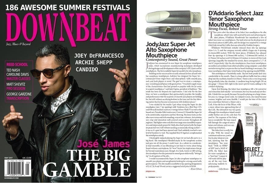 Image of Downbeat May 2017 Cover and SUPER JET review