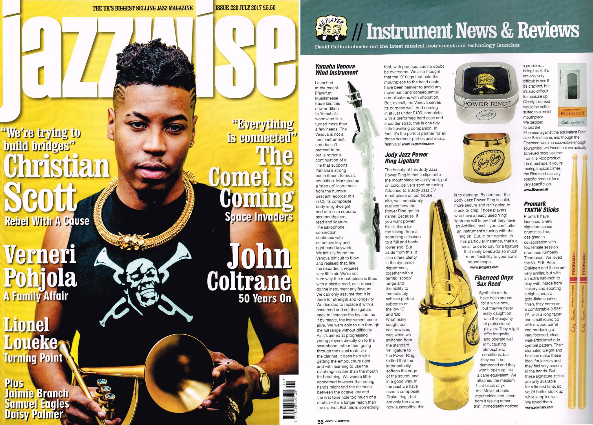 Jazzwise Review of POWER RING Ligature