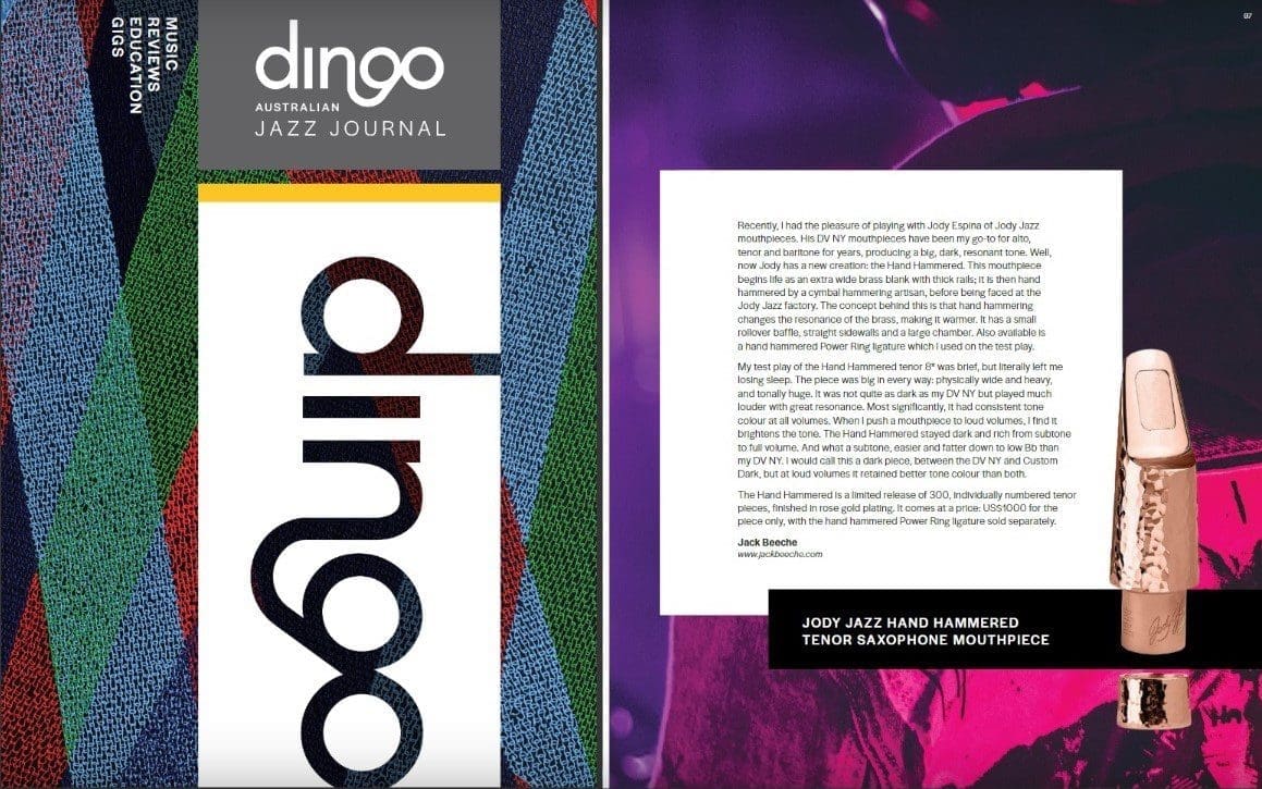 Dingo Australian Jazz Journal - Hand-Hammered Tenor – FALL 2022
