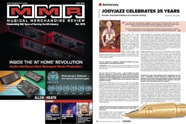 MMR April 2025 Cover JodyJazz 25th Anniversary